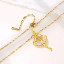 San Francisco Music Box Ballerina Charm Necklace, Dancer Necklace, Ballet Gift