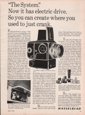 Hasselblad - 500 EL Camera - Original Magazine Ad - 1965