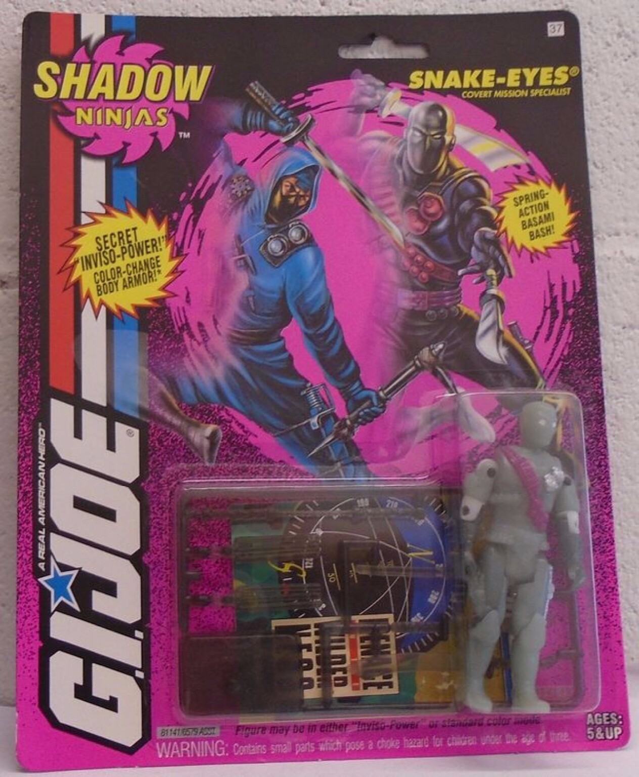 1994 GI Joe Shadow Ninjas Snake Eyes 3.75