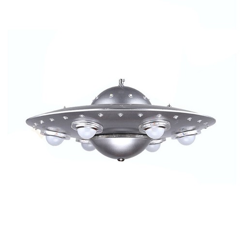 6 Lights UFO Shape Chandelier Lamp Astronomy Space Ceiling Light for Boys Room - Picture 8 of 12