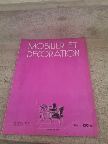 MOBILIER & DECORATION N°2- Fevr 1948. René Prou-Raymond Subes, Raillard-J.Quinet - Picture 1 of 9