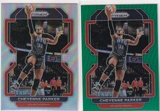 2022 Panini WNBA Prizm Silver and Green Refractors #83 Cheyenne Parker