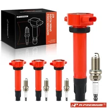 4x Ignition Coil & DOUBLE IRIDIUM Spark Plug Kits for Chrysler 200 Dodge Jeep