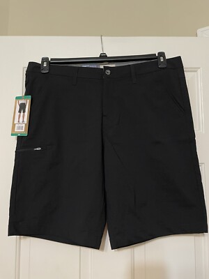 NWT Weatherproof Vintage size 38 black quick dry trail shorts mens