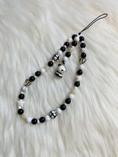 Y2k Panda Beaded Phone Charm Strap black White New Handmade Birthday Gift