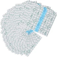 BBTO 50 Pieces Transparent Clear Adhesive Bandage Stretch Large Waterproof Film 