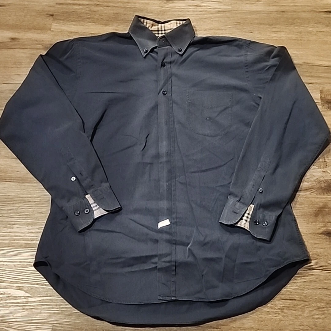 Mens navy burberry shirt sales