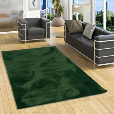 Luxus Super Soft Fellteppich Plush Tannengrün