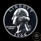 1964 Washington Quarter Gem Proof from Mint Set High Grade Beauty