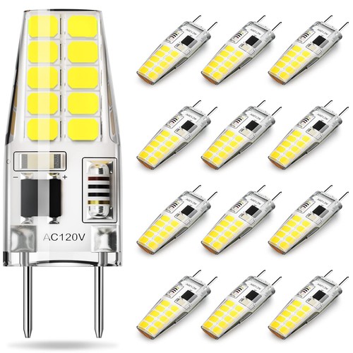 12-Pack G8 Led Bulb Dimmable 120V T4 Bulb 20w Daylight White 6000K Under Cabi...