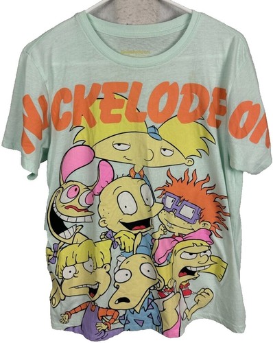 T-Shirt Donna Rick And Morty 'Vintage Floyd Characters' - Grigio Sfumato, Taglia S - Maglia Ufficiale Girocollo