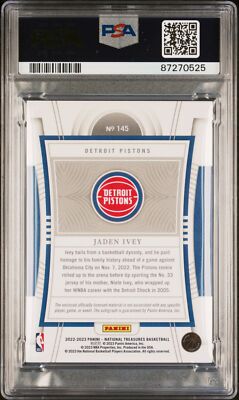 2022 National Treasures Jaden Ivey #145 PSA 10 RPA #/25 Rookie 