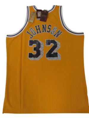 84-85 Magic Johnson #32 Lakers Mens Mitchell & Ness Swingman 75th