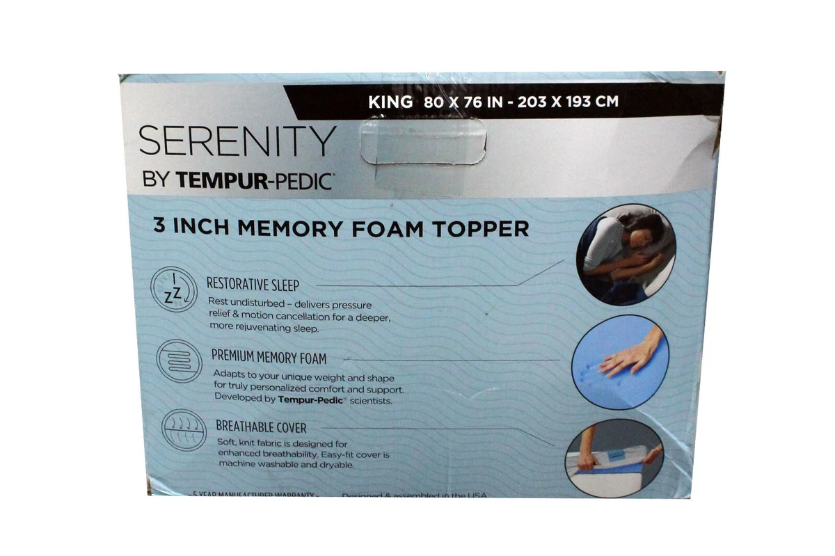 Serenity by Tempur-Pedic 3 Inch Mattress Topper