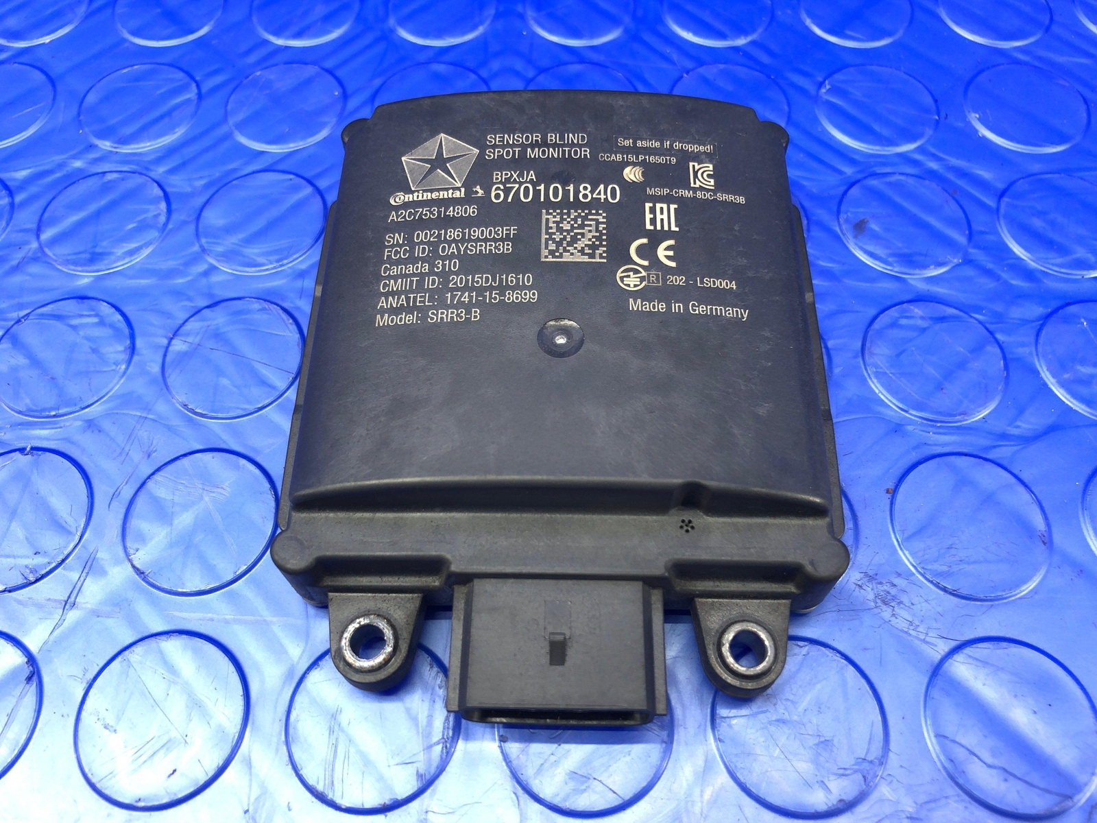 2017-2021 MASERATI GHIBLI REAR LEFT RIGHT BLIND SPOT RADAR SENSOR 670101840 OEM