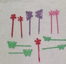Lot of Colorful Bobby Pins Flowers Butterflies Many Pretty CoLoRs