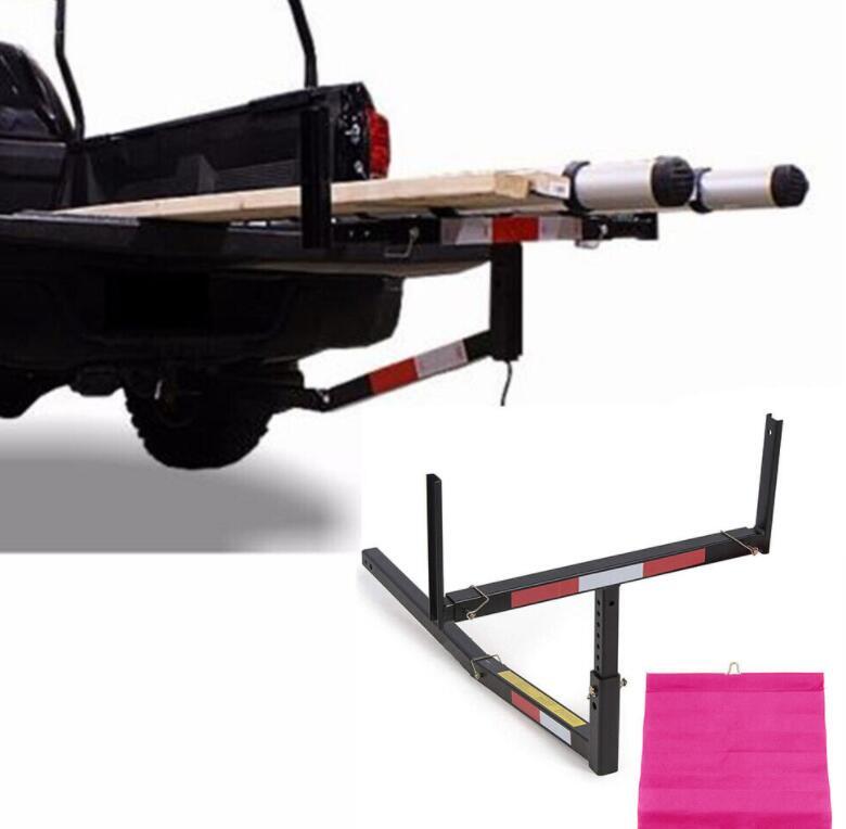 Pick Up Truck Bed Hitch Extender Extension RACK Canoe Boat Kayak Lumber w/flag