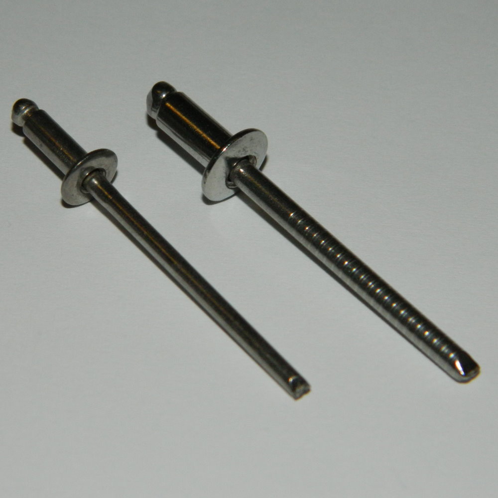 Stück Pop Alu/Stahl Blindnieten 3,2 x 9,7, Klemmbereich 4,8 - 6,4 mm