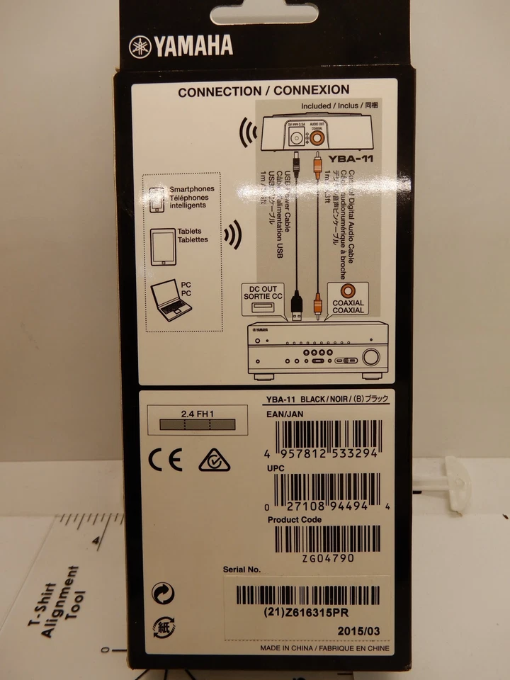 Yamaha YBA-11 Bluetooth Audio Receiver Adapter - NEW,  Black - Image 2 of 2