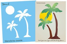 Palm Tree Stencil 3" Tropical Sun Surf Beach Cafe Hawaii Theme Home Art Signs
