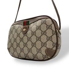 Autentica borsa a tracolla Gucci GG Supreme Web Stripe