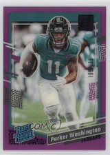 2023 Panini Clearly Donruss Rated Rookie Purple /199 Parker Washington #77 1mw3
