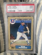 1987 Topps - Bob Horner #660. Psa 9. Braves. Rookie Of The Year. Low pop