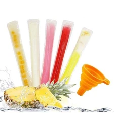 160 Disposable Ice Popsicle Mold Bags BPA Free Freezer Tubes With Zip Seals