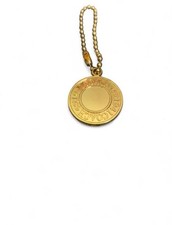 Vintage Coach Gold Medallion Coin Bag Charm Hangtag Keychain