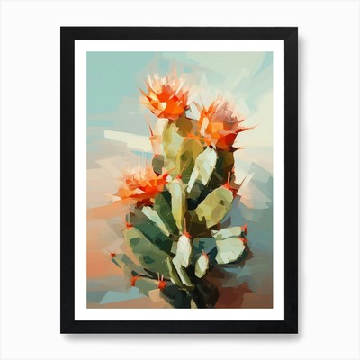 Kaktus Gemälde Acanthocalycium Cac gerahmt Wandbild Poster Leinwanddruck Bild