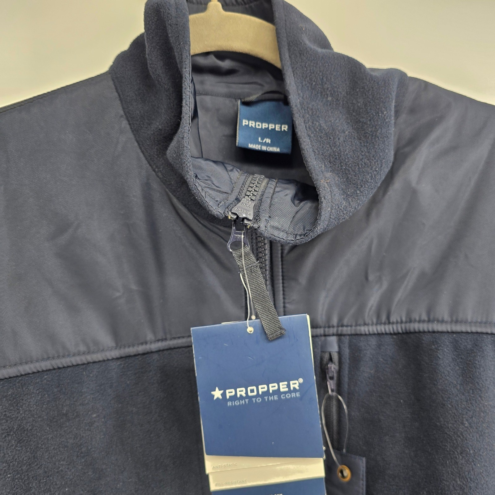 Propper Gen III Fleece Jacket Mens Large Regular Navy Blue Tactical Full Zip NWT - second product detail image