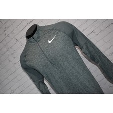 Nike Running Dri-Fit Men XL Green Quarter Zip Pullover Sport Gym Shirt
