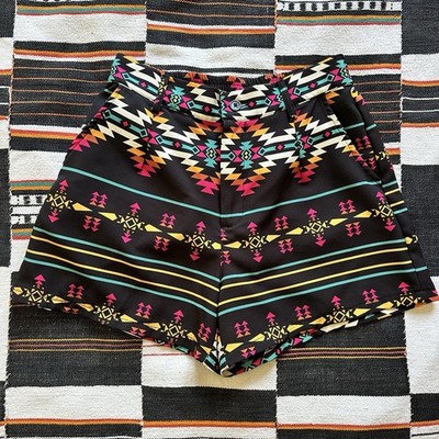Rowdy Crowd Azel Aztec Shorts. Pockets. Summer. Boho. Small. Zipper Fly.