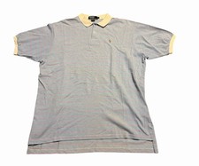 Vintage Ralph Lauren Polo Shirt Mens XL Striped Contrast Collar USA Made 80s 90s