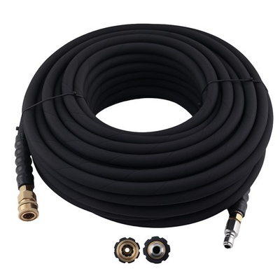 #ad 100ft 3 8quot; Power Pressure Washer Hose 4200PSI Steel Wire Braided w Coupler $88.72