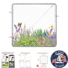 Rust-Resistant Chain Link Fence Gate, 70x72 in Perfect for Yards Driveways