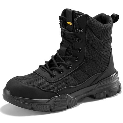 Safety Shoes Men's SB PL, Lightweight Work Boots with Zipper, Du...