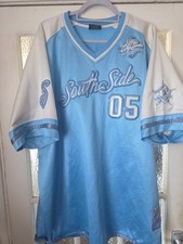 Vintage FUBU Jersey South Side 05 City Series Blue White Y2K Hip Hop Baggy Size