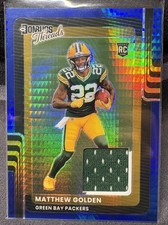 Matthew Golden 2025 Panini Don Russ Threads Blue Hyper Patch   #DTBH-MGN RC MEM