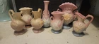 Vintage Hull Lot (7 Pcs) Magnolia  Vases +more Made in USA  1940's Art Pottery