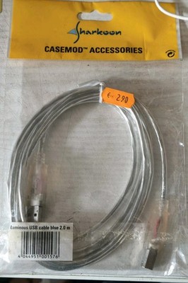 Sharkoon USB 2.0 Kabel Typ A auf TypB Druckerkabel Druckeranschluss NEU Luminous