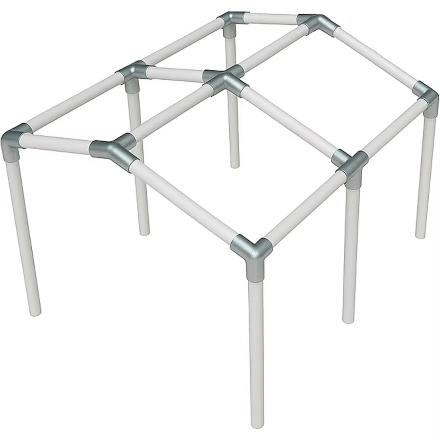 Fittings Kit 1-3/8 Low Peak Frame Carport Connectors Full Set For 6 Legs