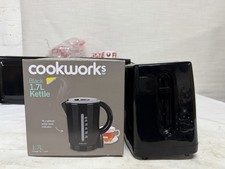 Cookworks Toaster And Kettle Set 1.7L 2 Slice Toaster 7 Toast Setting Auto Off