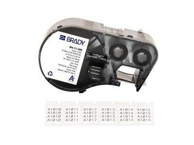 Brady M4-11-499 - Aggressive Adhesive Multi-Purpose Nylon Labels w/Ribbon, Black