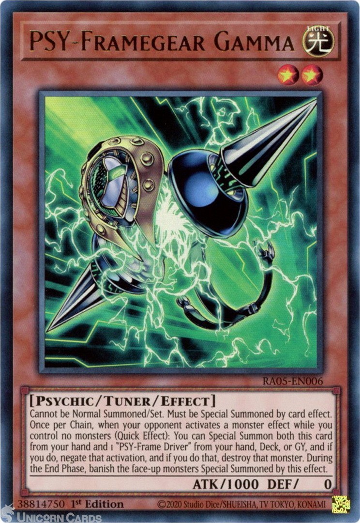 RA05-EN006 PSY-Framegear Gamma : Ultra Rare 1st Edition Mint YuGiOh Card