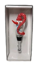 Snowman Glass Wine Stopper LS Arts New In Box Christmas