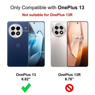Case for OnePlus 13, Crystal Clear Hard Back + Soft TPU Bumper