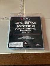 New BCW 45 RPM Record Polypropylene Sleeves 100 Count