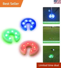 Brighten Your Game: 3-Pack Color Cycling Golf Hole Lights for Night Practice