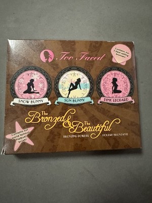 Too Faced The Bronzed & The Beautiful Bronzing Powder Set Flatbuki  LE  Rare HTF